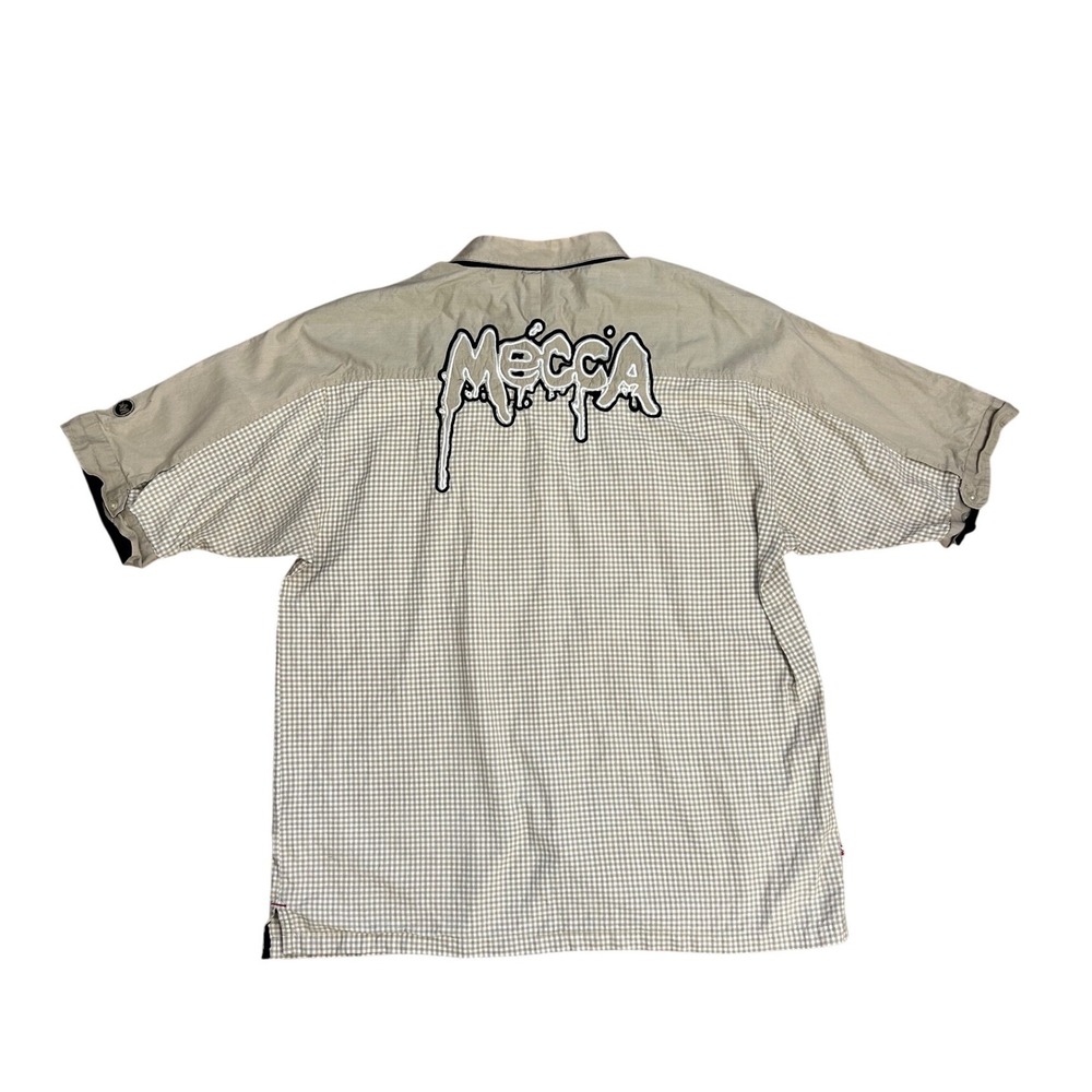 Vintage Mecca XXXL‎ Short Sleeve Gingham Button Down Shirt Y2K Grunge